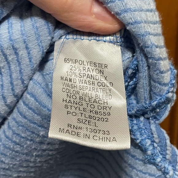 Umgee Blue Knit Wide-Leg top/pant set - Picture 7 of 7